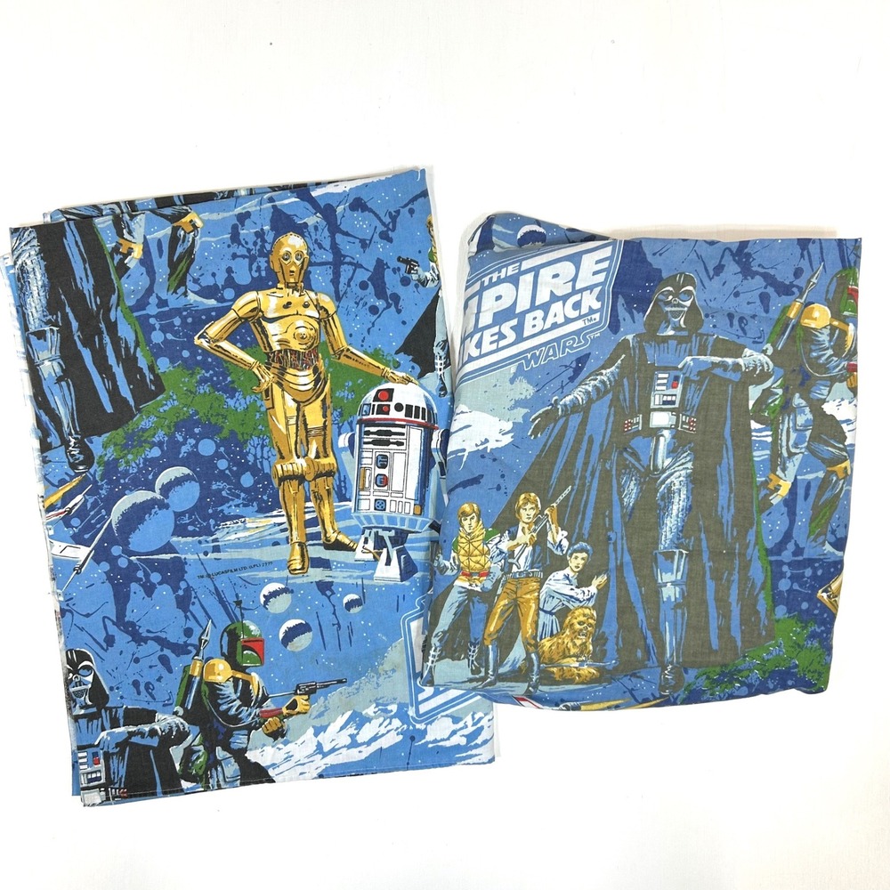 Vintage 1979 Star Wars Empire Strikes Back Twin Flat Sheet JCPenney Darth Vader